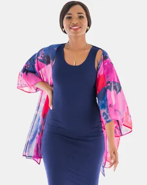 Vivo Tiwi Short Kimono - Pink Print