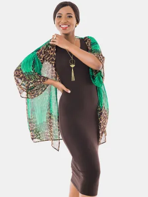 Vivo Tiwi Short Kimono - Tiger Brown Print