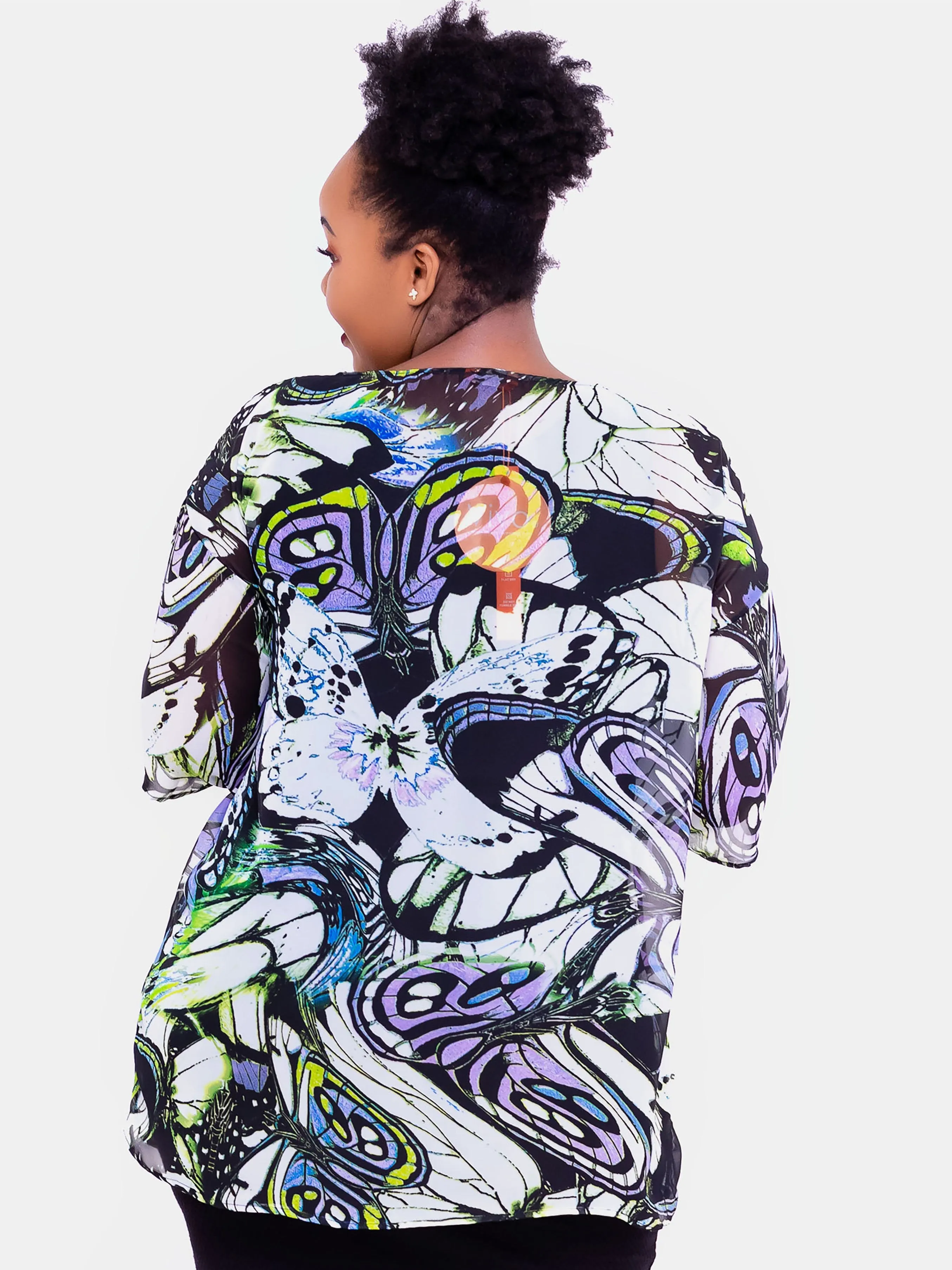 Vivo Tiwi Short Kimono - White Print