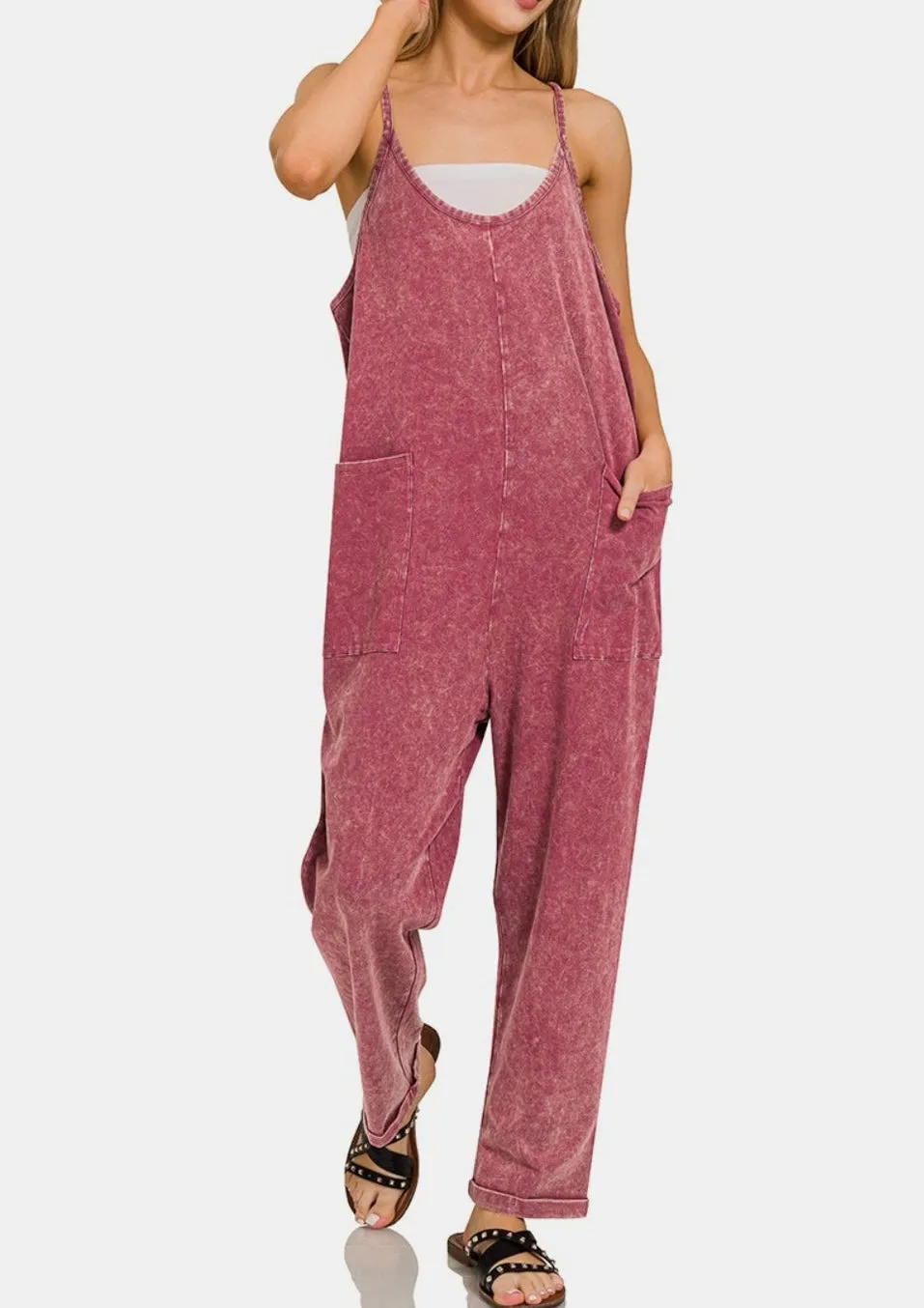 Washed Harem Jumpsuit