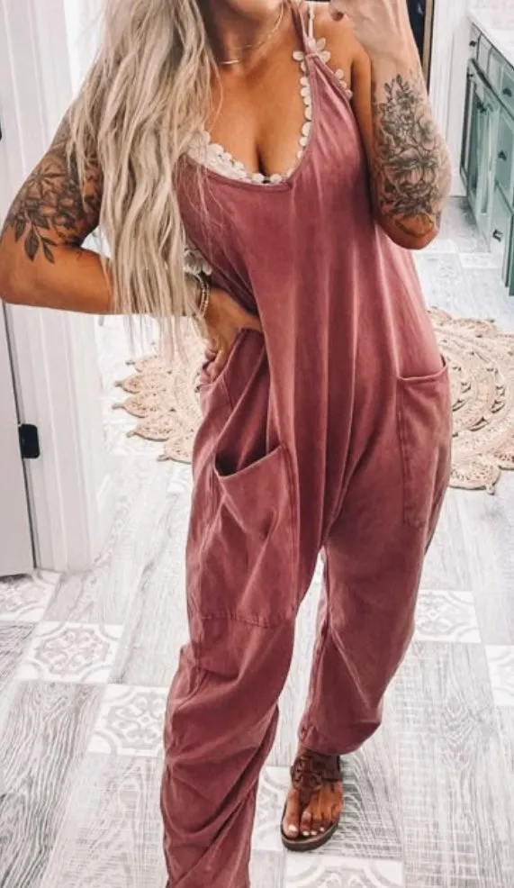 Washed Harem Jumpsuit