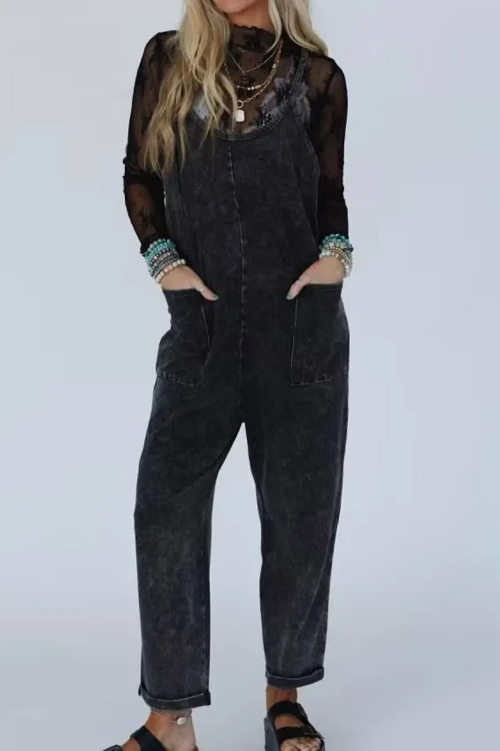 Washed Harem Jumpsuit