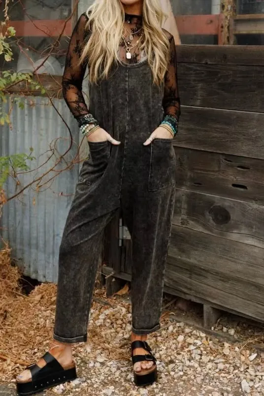 Washed Harem Jumpsuit