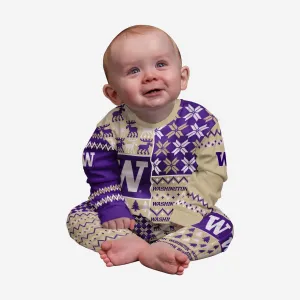 Washington Huskies Infant Busy Block Family Holiday Pajamas
