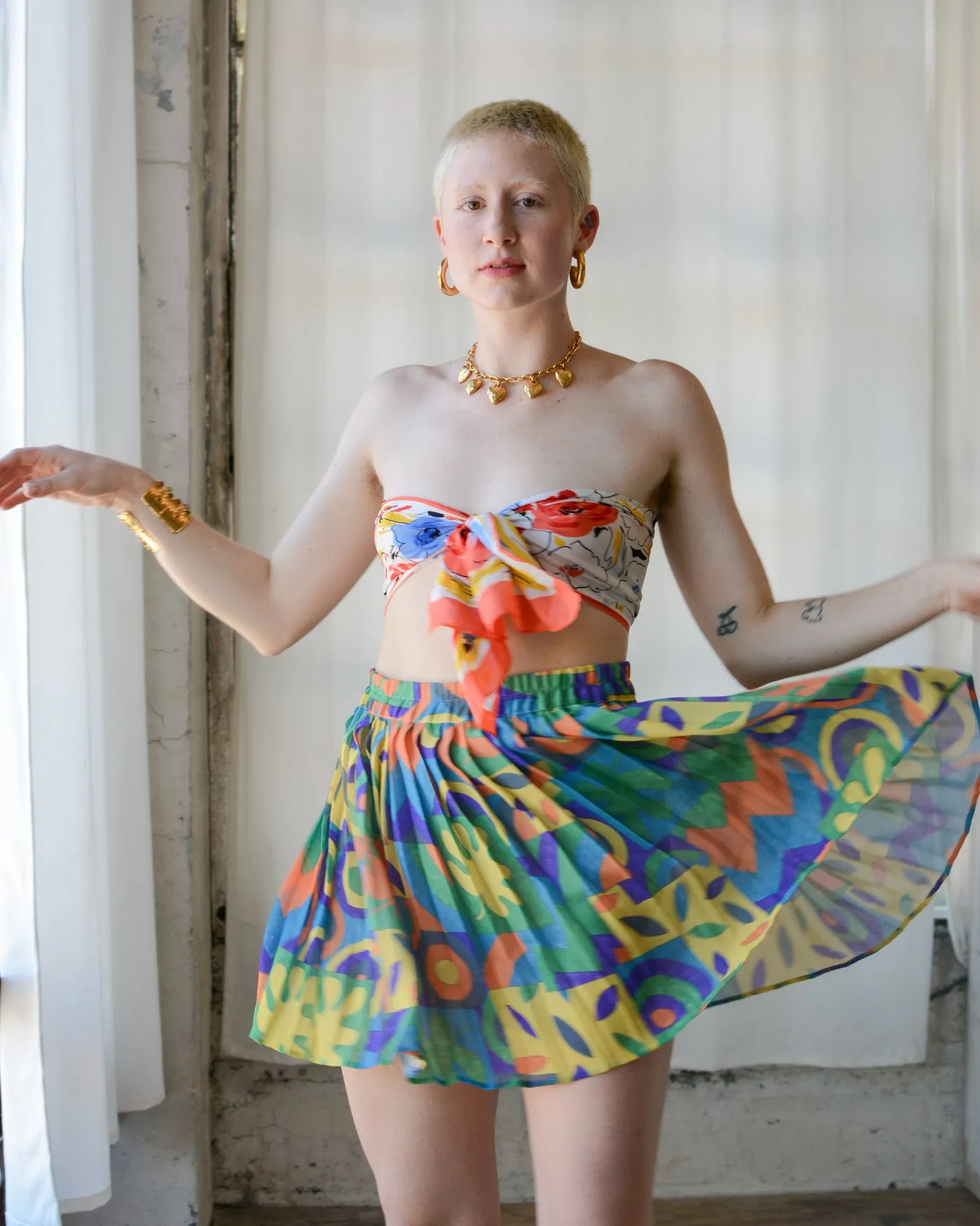 Watercolor Floral Silk Scarf