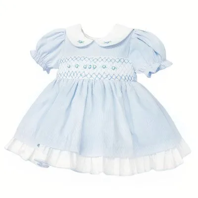 Wee Me Blue Smocked Dress