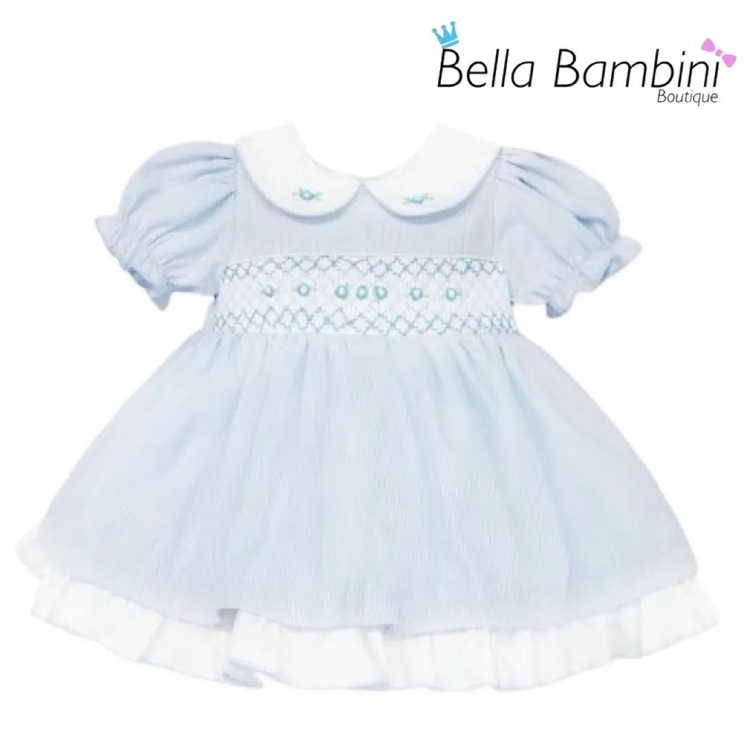 Wee Me Blue Smocked Dress