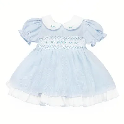 Wee Me Blue Smocked Dress