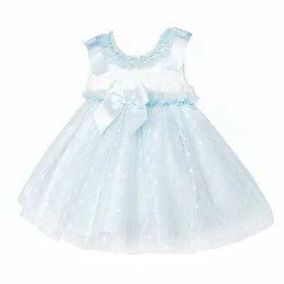 Wee Me Blue Tulle Mesh Dress