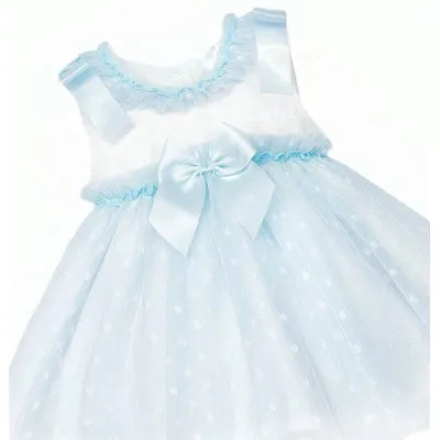 Wee Me Blue Tulle Mesh Dress