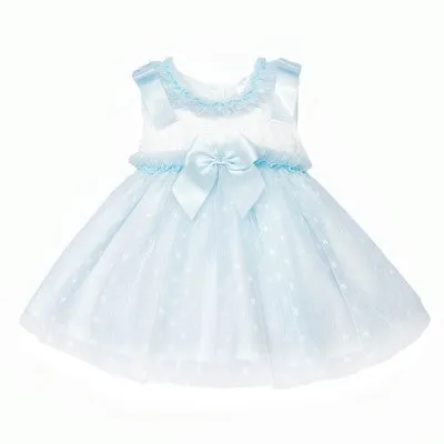 Wee Me Blue Tulle Mesh Dress