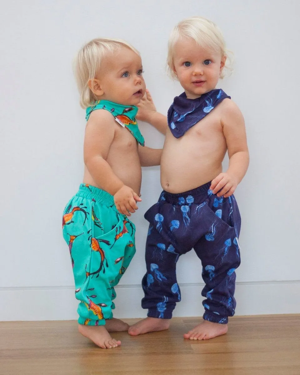 Weedy Sea Dragon | Organic Cotton Harem Pants | Size 000 - 7