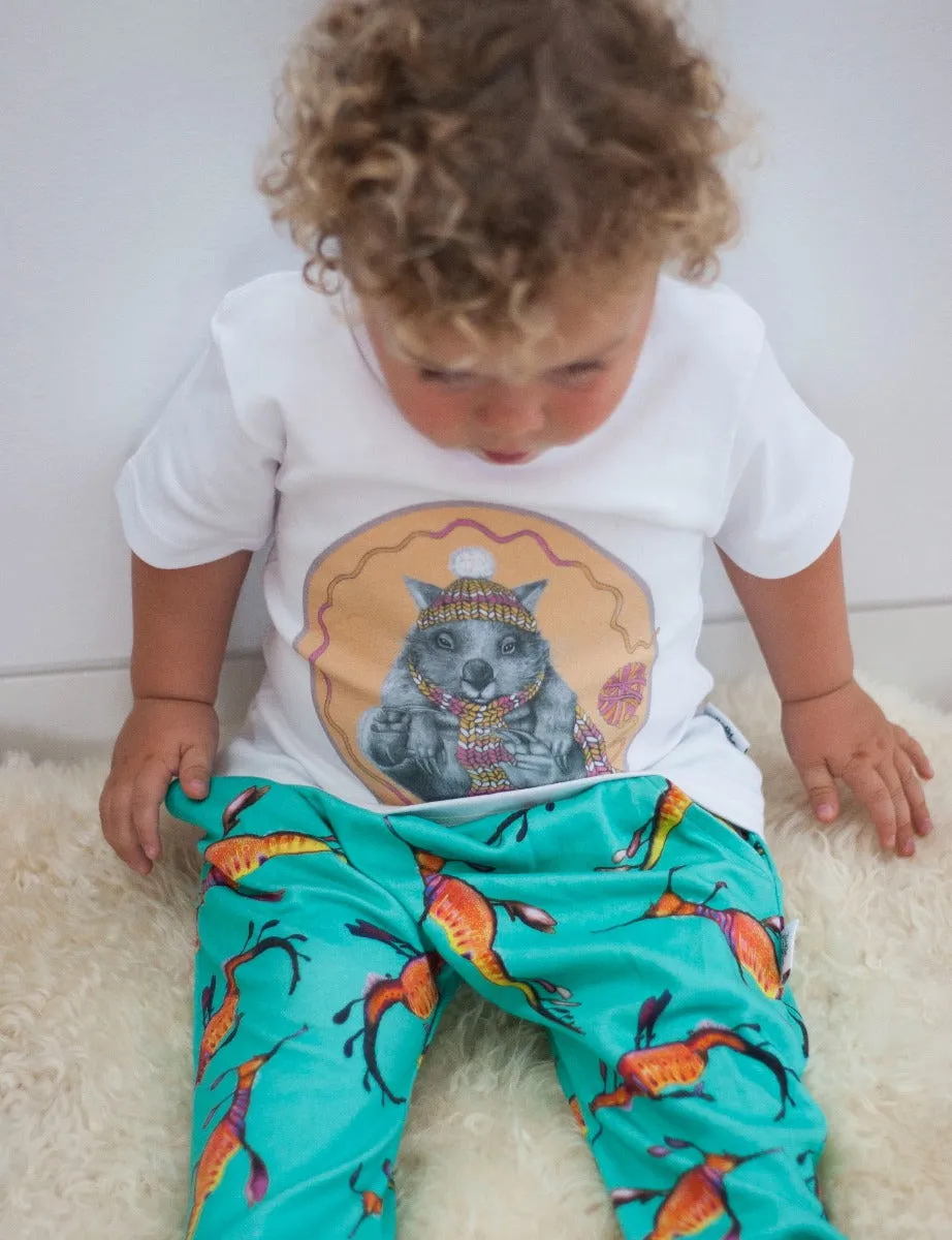 Weedy Sea Dragon | Organic Cotton Harem Pants | Size 000 - 7