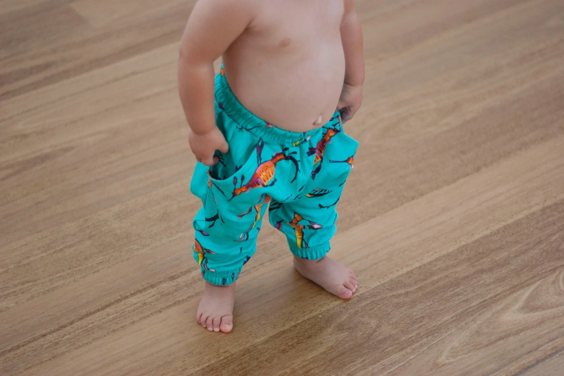 Weedy Sea Dragon | Organic Cotton Harem Pants | Size 000 - 7