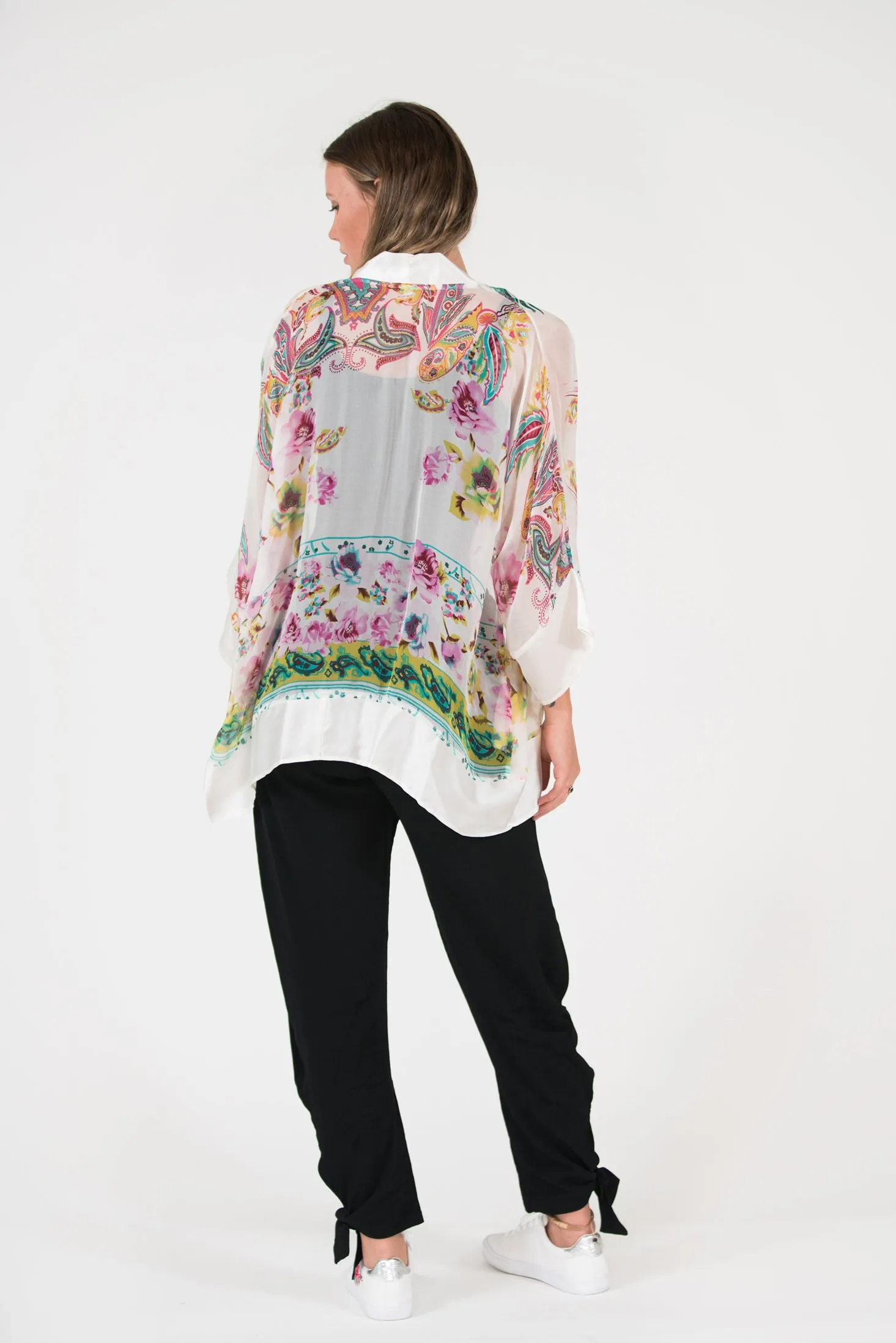 Whisper Silk Kimono - Long - White