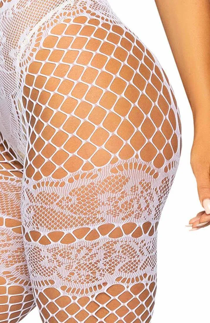 White crotchless halter neck bodystocking - Playing it Up