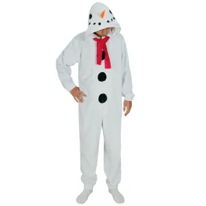White Snowman Costume Christmas Onesie Pajamas