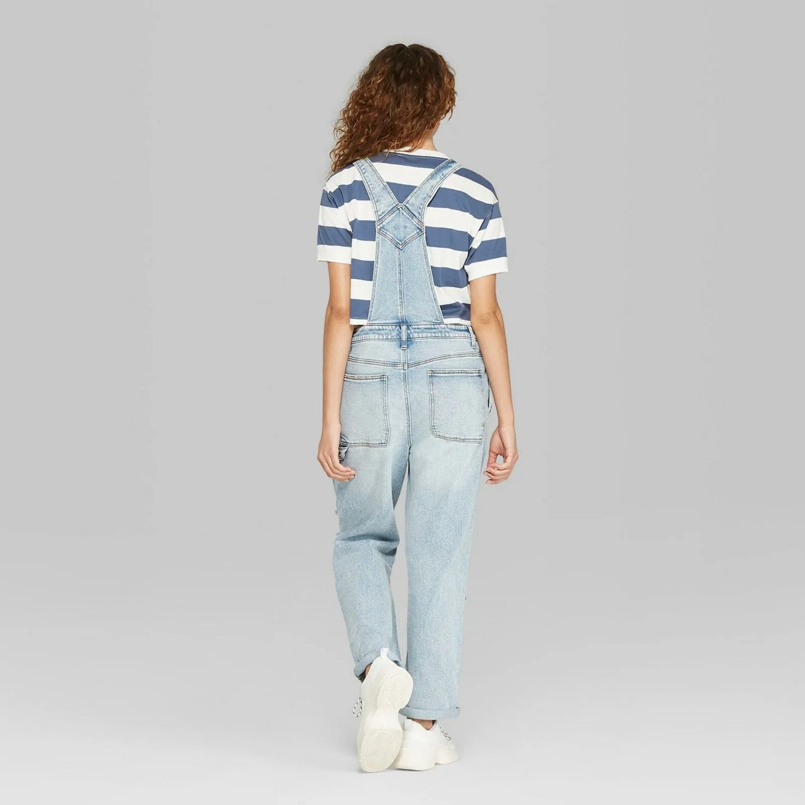 Wild Fable Women's Destructed Denim Jeans Overalls