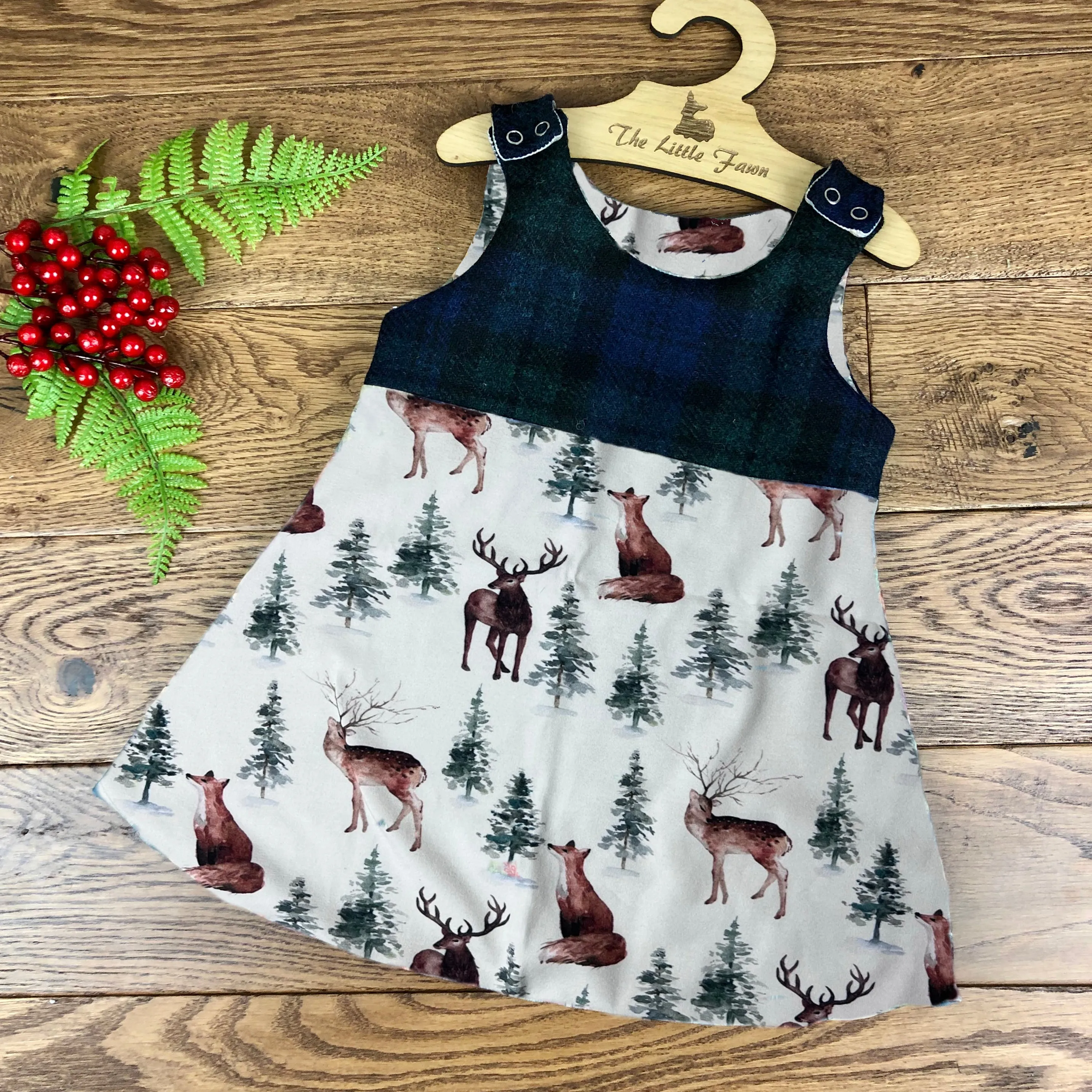 Winter woodland adventure harris tweed topped dress