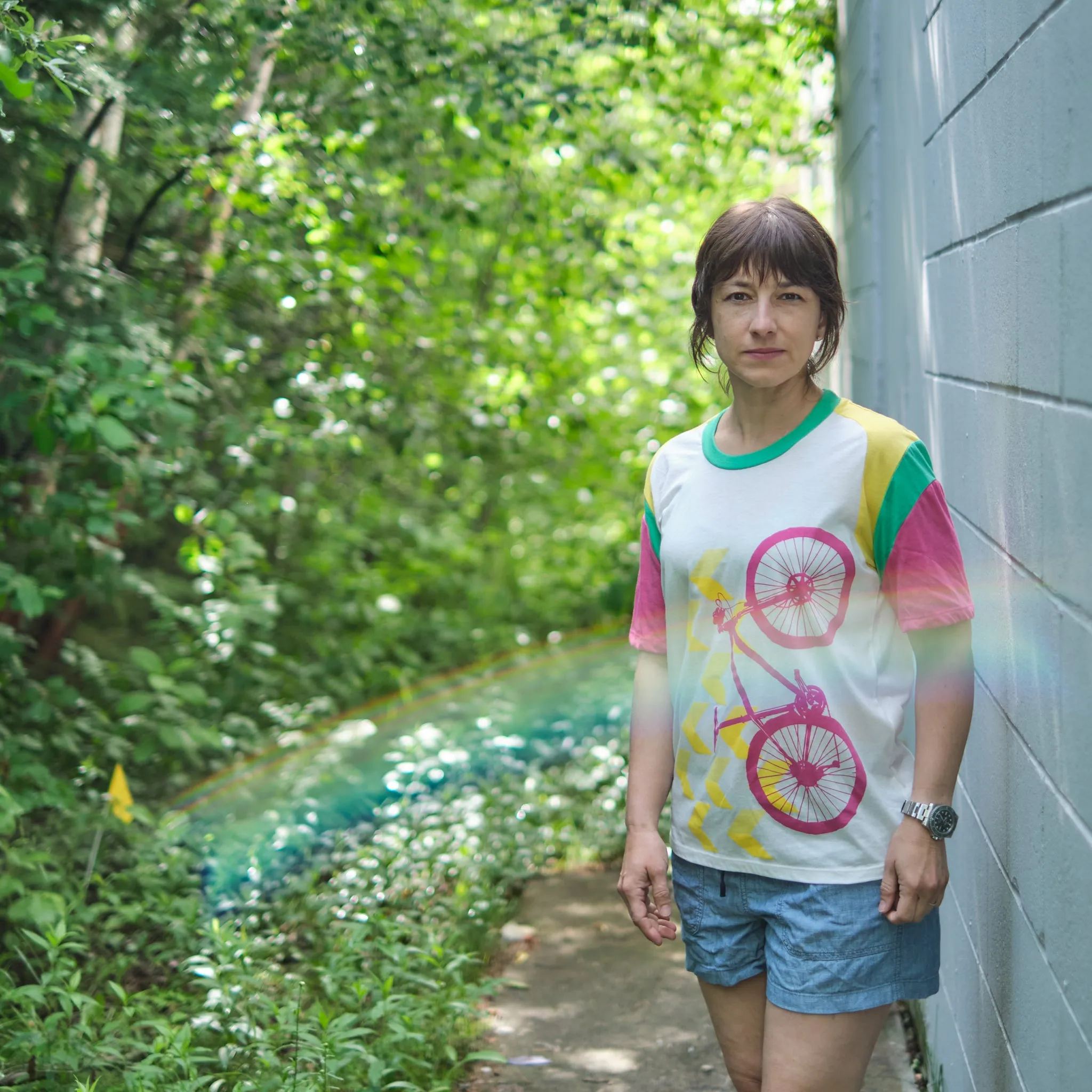 Women's Chevron Mountain Bike Raglan Tee - Final Sale