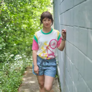 Women's Chevron Mountain Bike Raglan Tee - Final Sale