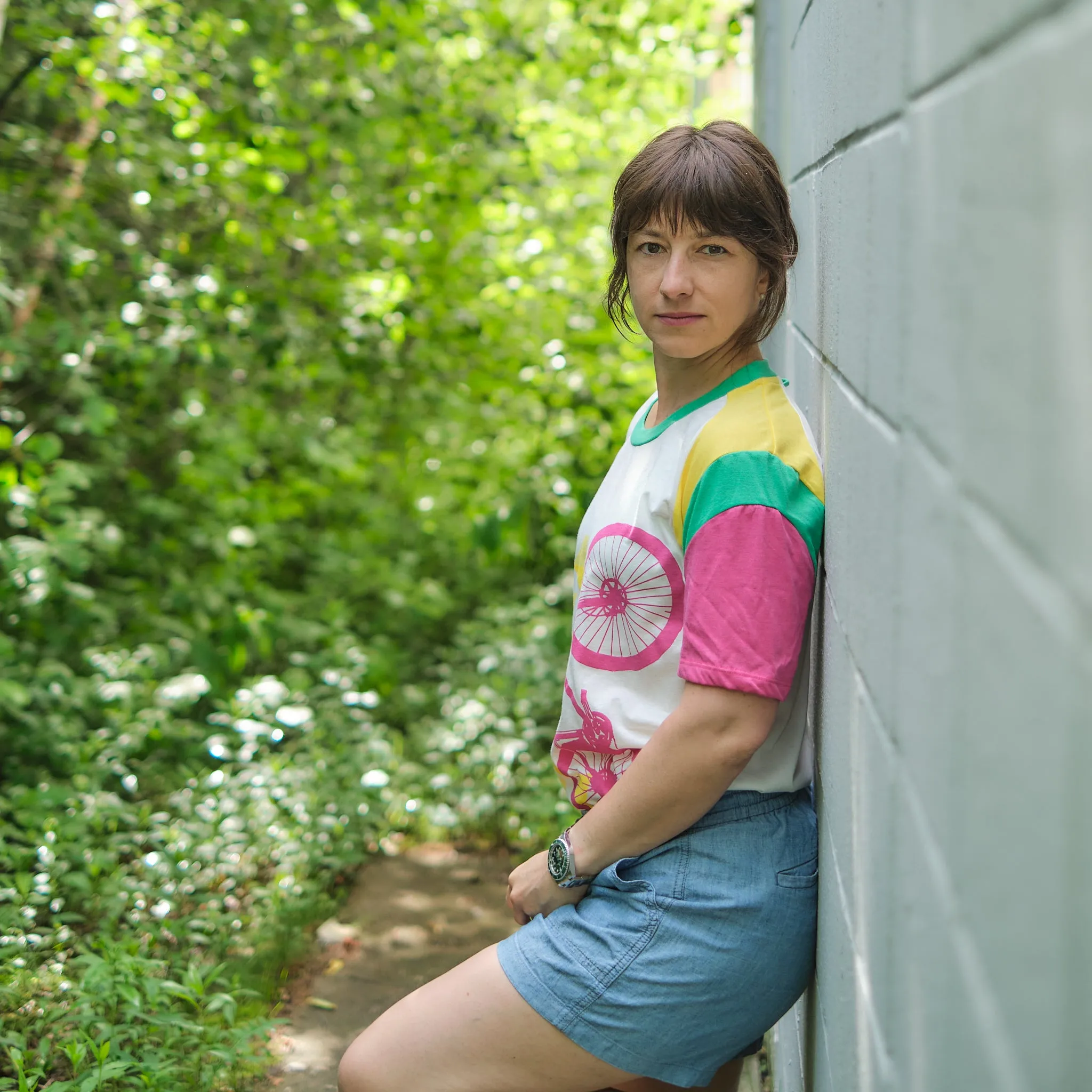 Women's Chevron Mountain Bike Raglan Tee - Final Sale