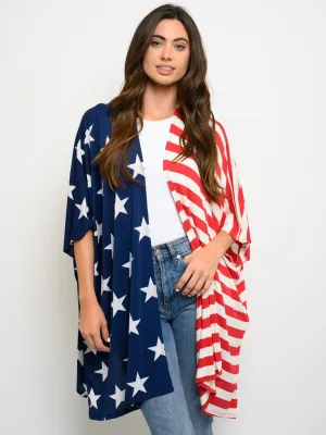 WOMEN'S SHORT SLEEVE DRAPE OPEN CARDIGAN