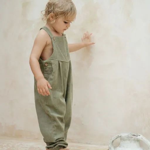 Xanthe Overalls - Olive Cord