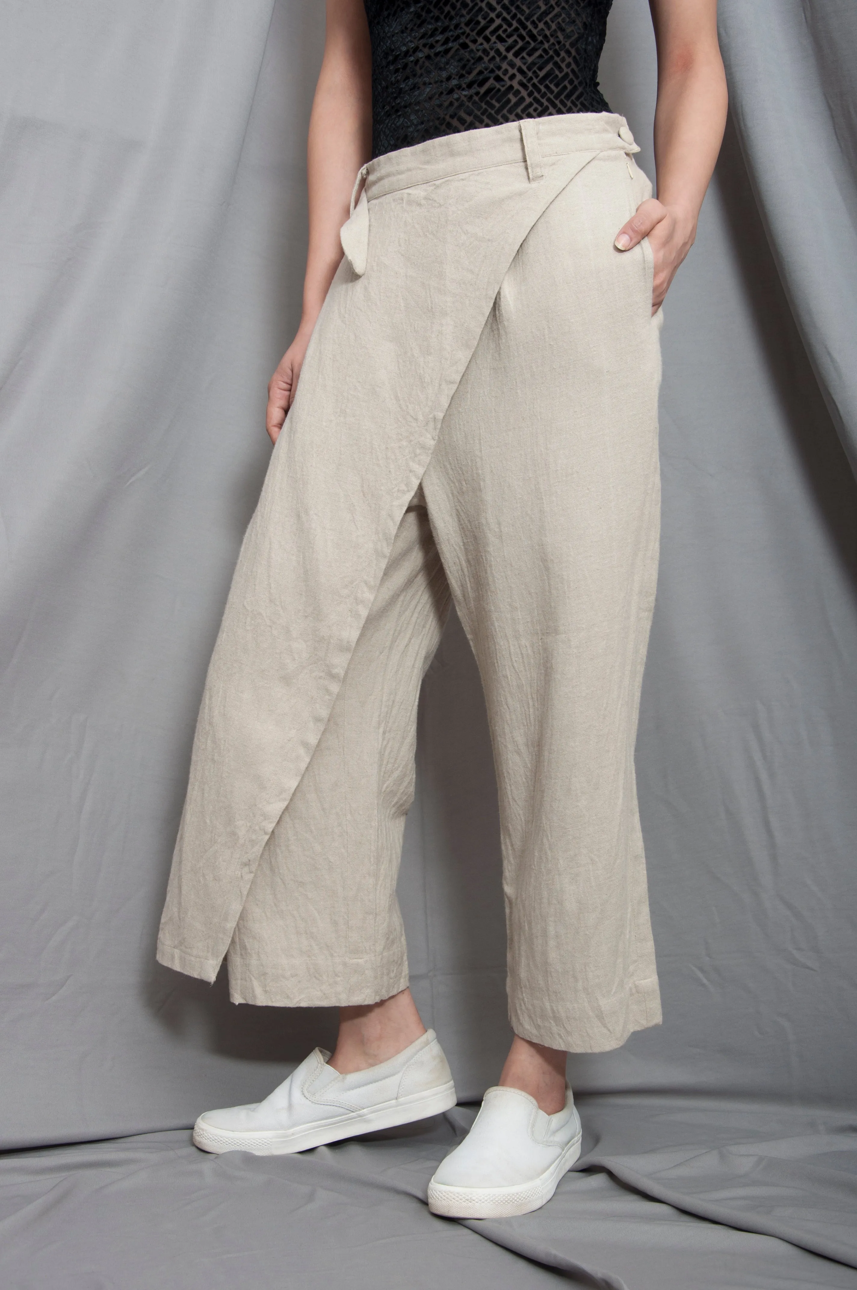 Xavier - Beige Overlap Pant