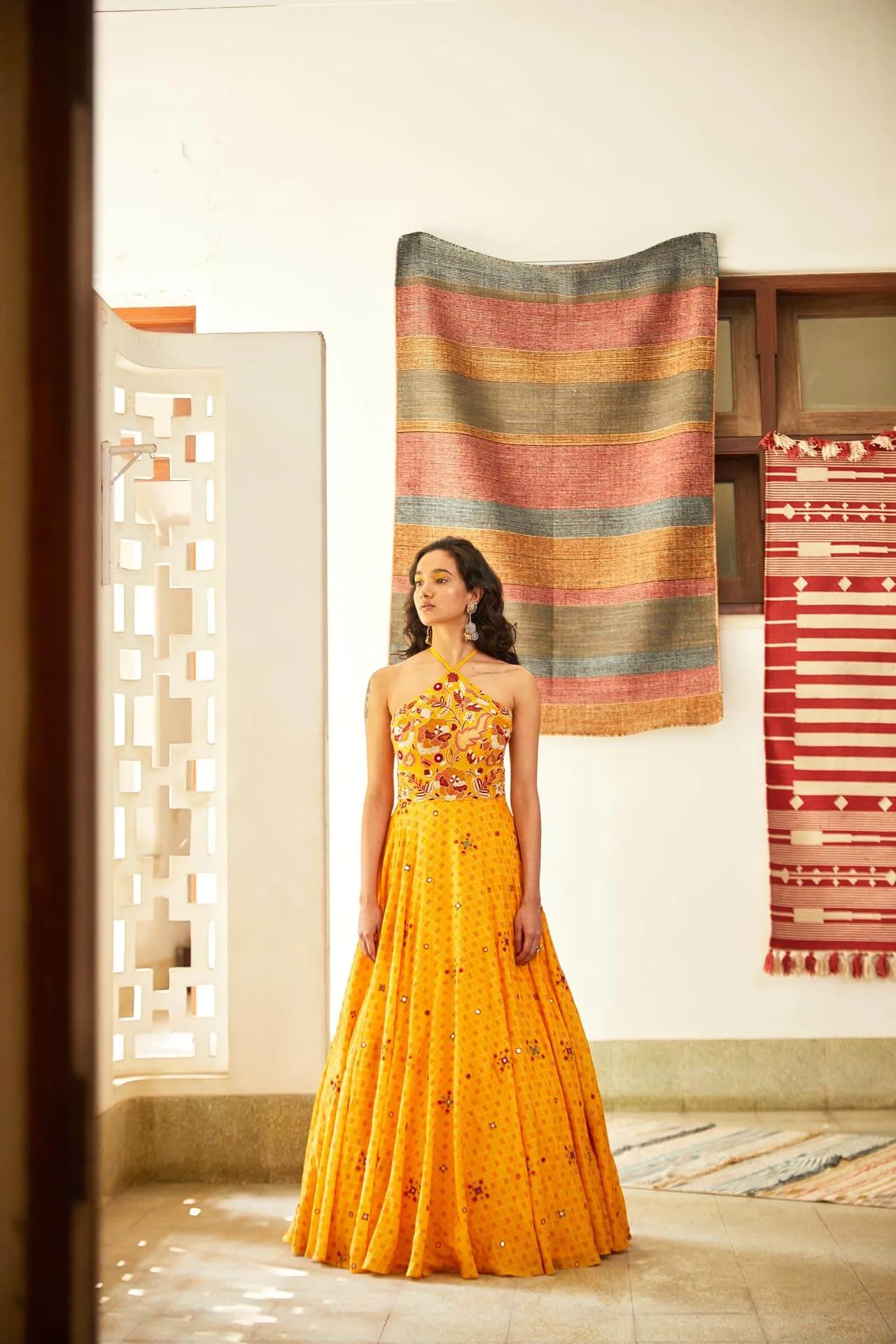 Yellow Halter Gown