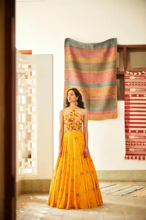 Yellow Halter Gown