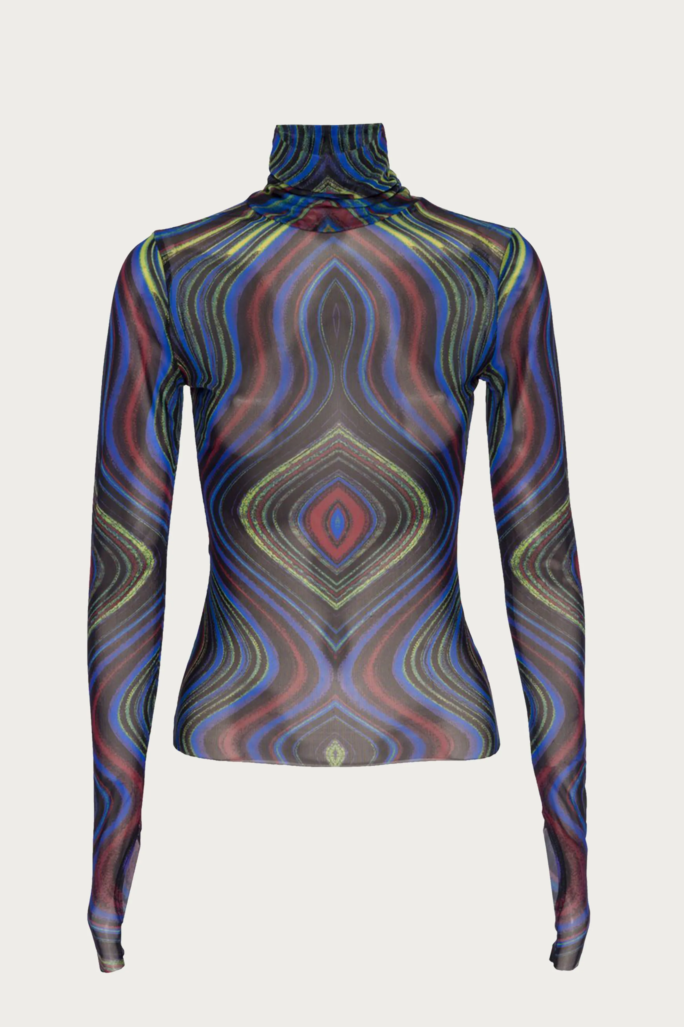 ZADIE POWER MESH TURTLENECK TOP